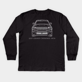 Jeep Grand Cherokee Trackhawk 1 White Design Car form Kids Long Sleeve T-Shirt